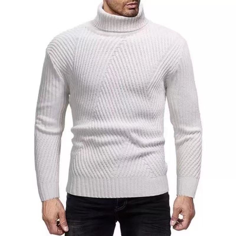 Herren Rollkragenpullover mit gerippter Struktur ModeGeist