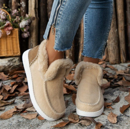 Damen bequeme Fleece-Hausschuhe mit warmem Innenfutter und rutschfester Sohle ModeGeist