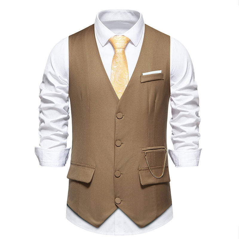 Herren elegante Anzugweste mit praktischen Taschen und modischem Design ModeGeist