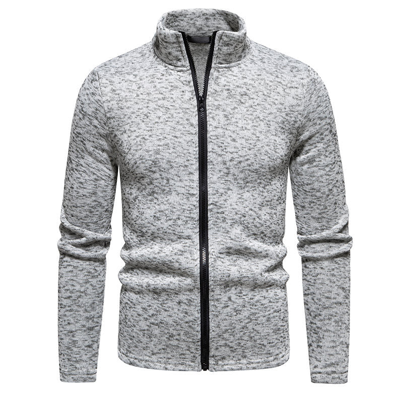 Herren Fleecejacke mit hoher Stehkragen und durchgehendem Reißverschluss ModeGeist