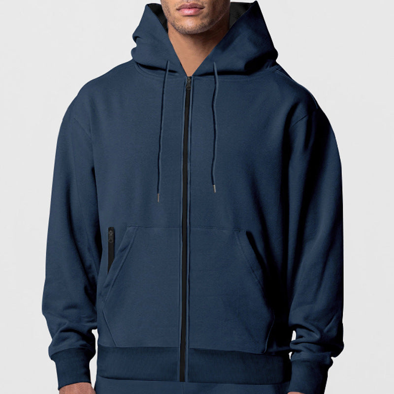 Herren Kapuzenjacke mit Reißverschluss und modernen Seitentaschen ModeGeist