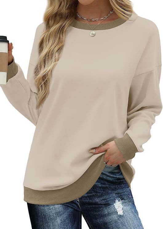 Damen bequemer Sweatshirt mit Raglanärmeln und dekorativem Kragen ModeGeist
