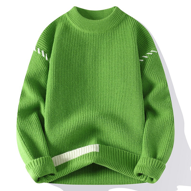 Damen Grober Strickpullover mit innovativem Design und dekorativen Details ModeGeist
