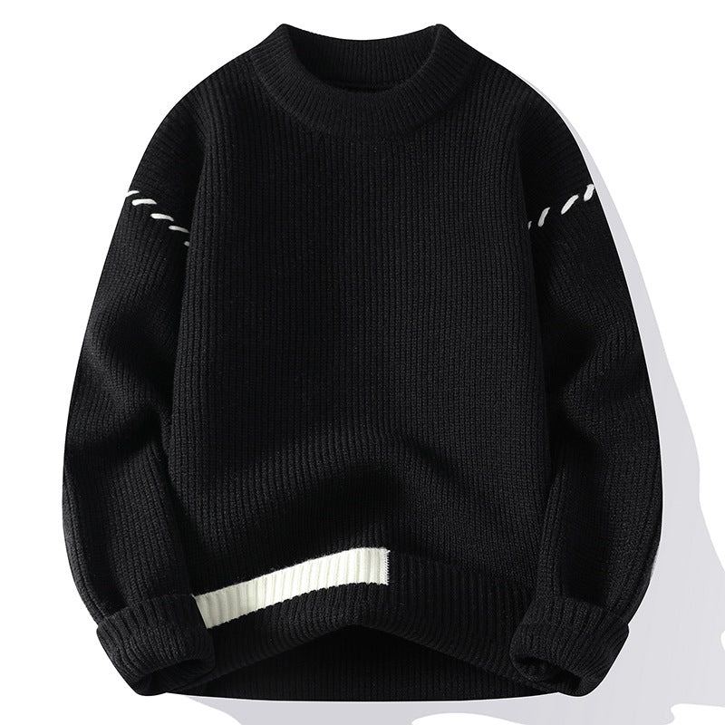 Damen Grober Strickpullover mit innovativem Design und dekorativen Details ModeGeist
