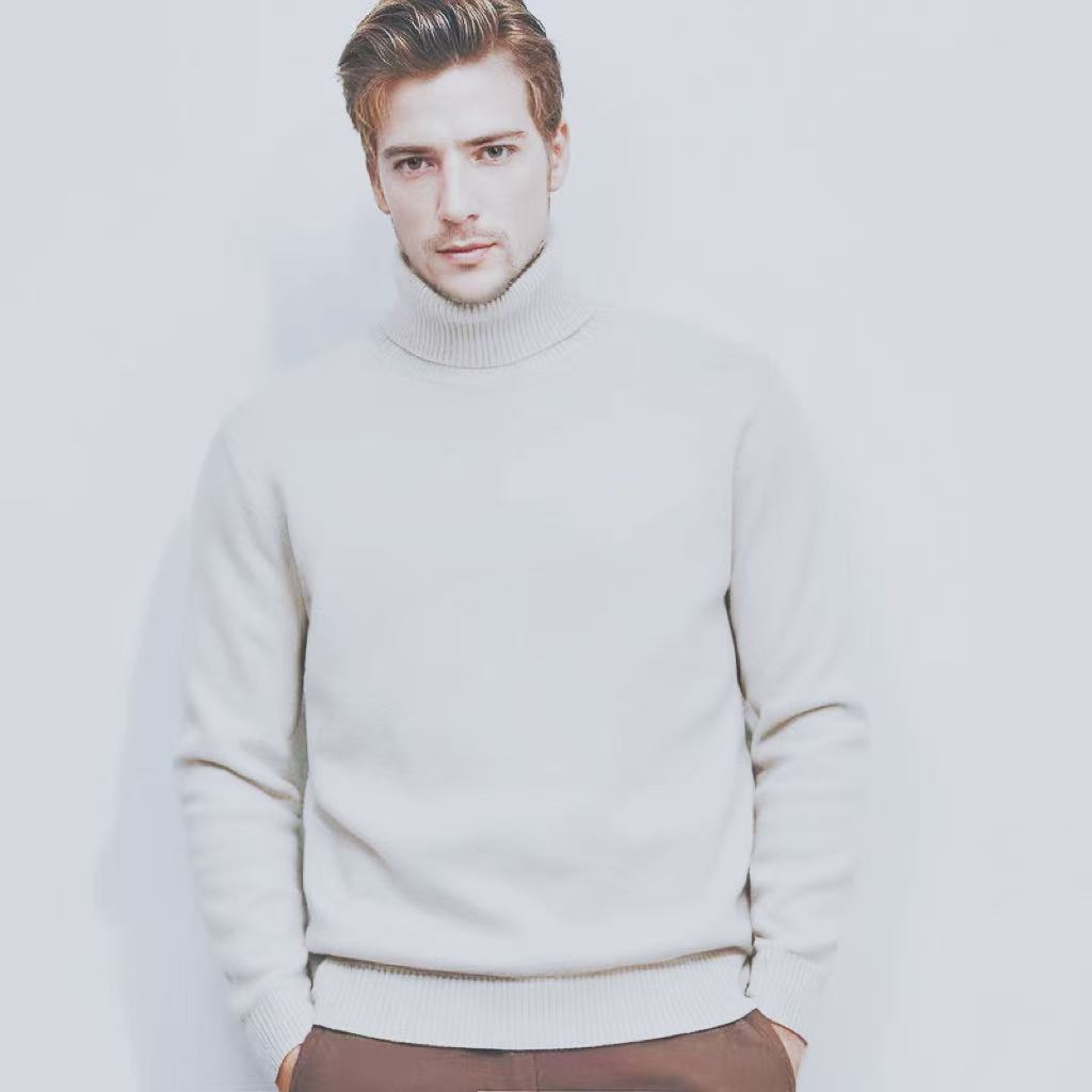 Herren Rollkragenpullover aus feinem Strick ModeGeist