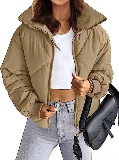 Damen Wärmeisolierte Steppjacke mit hohem Kragen und elastischen Bündchen ModeGeist