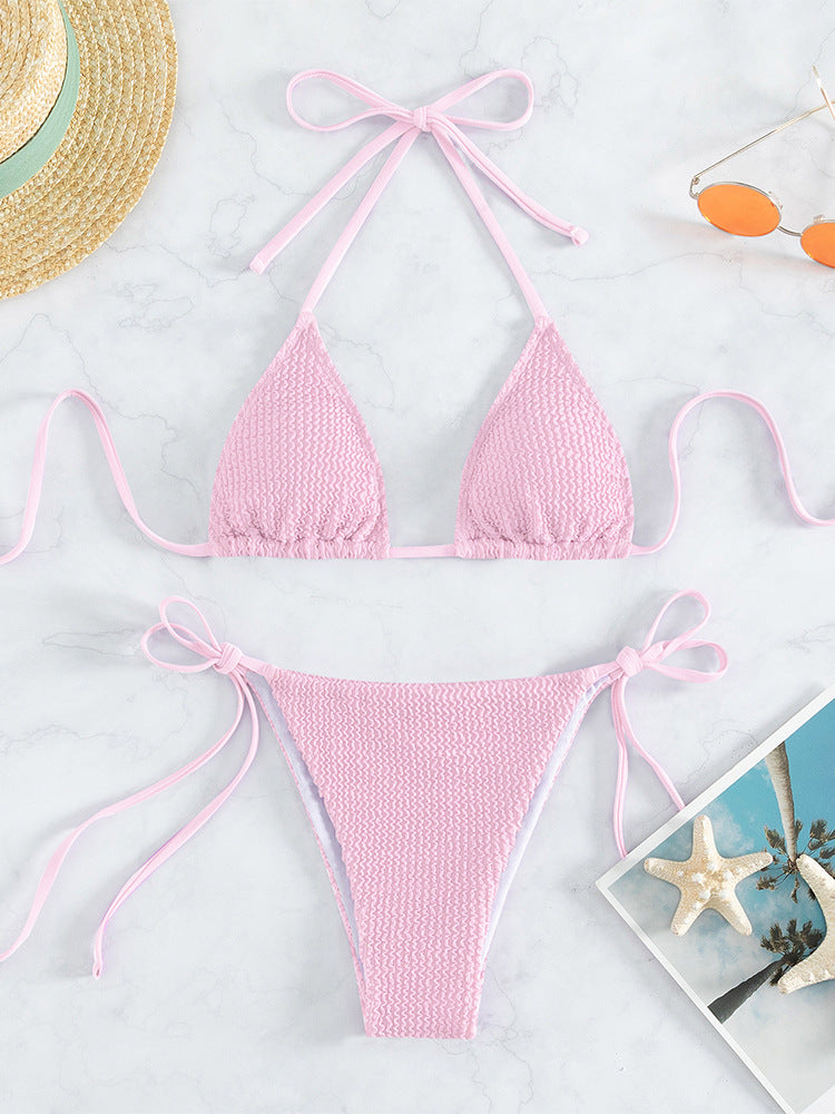Frauen Dreieck-Bikini mit Raffung und verstellbaren Trägern MODEGEIST