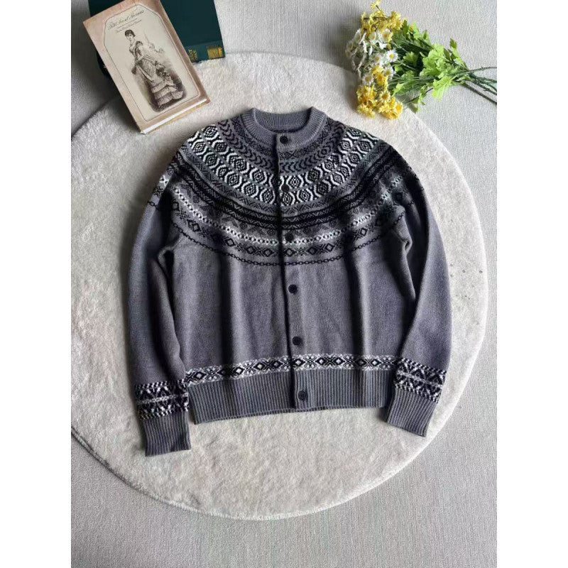 Damen Strickjacke mit Norweger-Muster ModeGeist