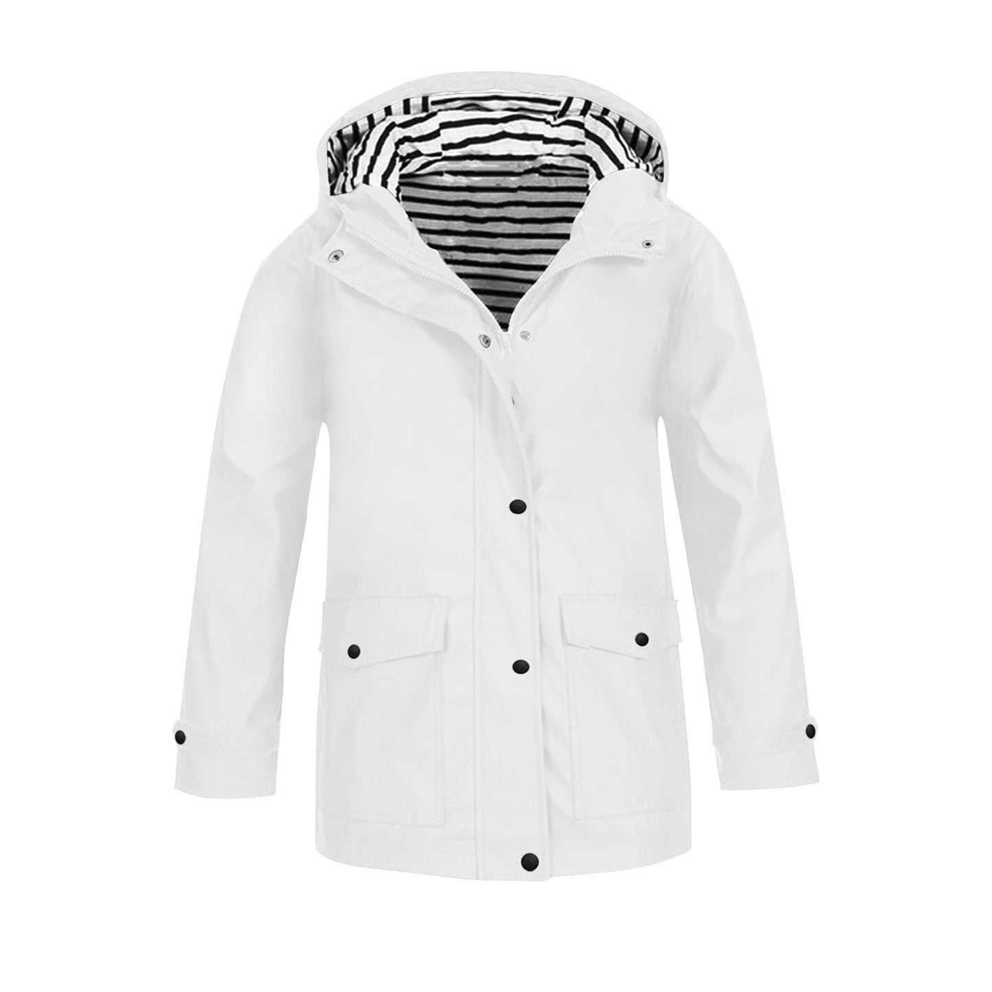Damen wetterfeste Parkajacke mit praktischen Taschen und verstellbarem Kapuzenkragen ModeGeist