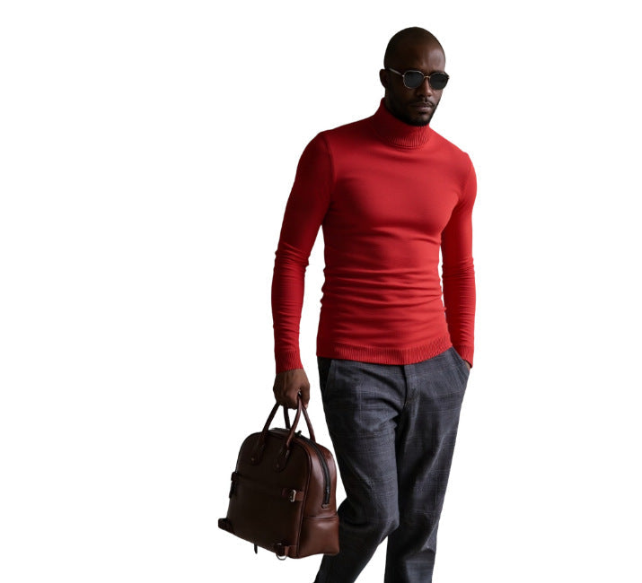 Herren rollkragen pullover mit feiner Struktur ModeGeist