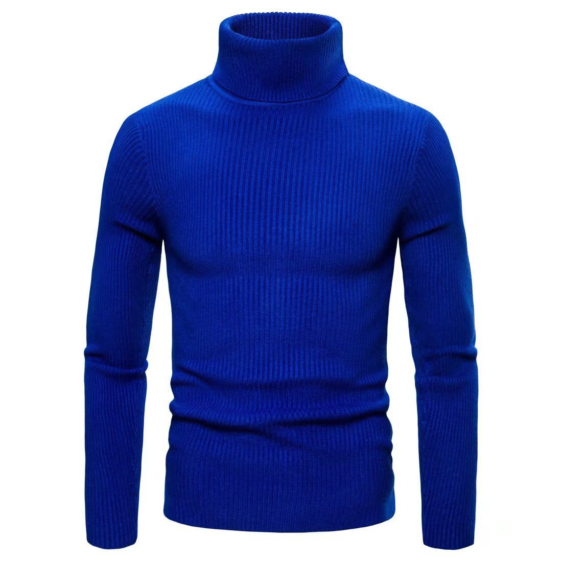 Herren hochwertiger Rollkragenpullover aus feinem Rippstrick ModeGeist