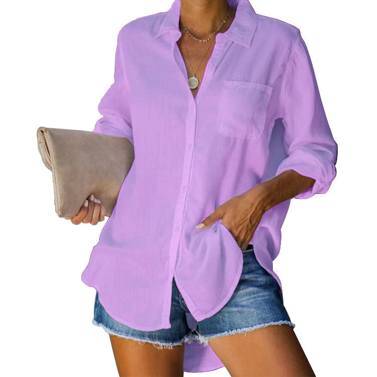 Damen lässige Bluse aus leichtem Stoff ModeGeist