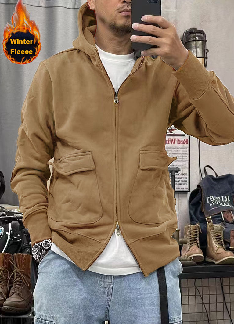 Herren warme Fleecejacke mit praktischen Taschen und modernem Schnitt ModeGeist
