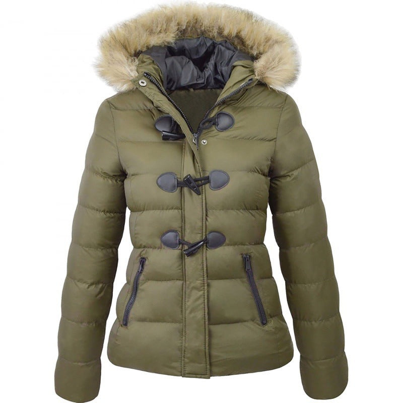 Damen Wintersicherheitsjacke mit abnehmbarer Kapuze ModeGeist