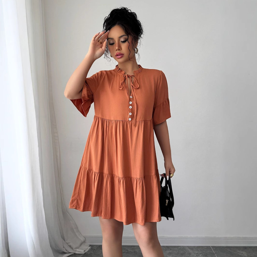 Lässiges Damen Sommerkleid mit Rüschen von MODEGEIST