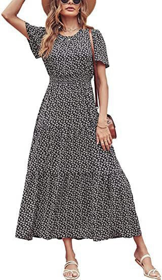 Florentines Maxikleid mit Rüschen und Blumenmuster von MODEGEIST