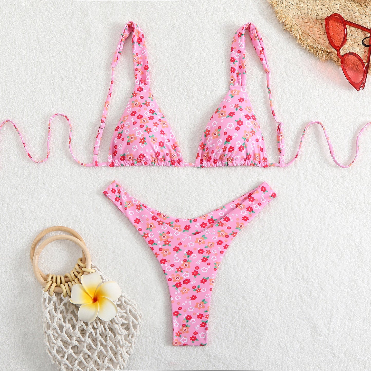 Bikini-Set mit Dreiecks-Ausschnitt und verstellbaren Trägern von MODEGEIST für Damen