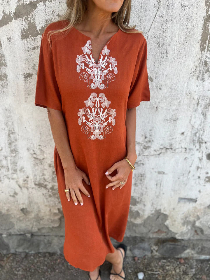Damen Sommerliches Kleid mit aufwendiger Stickerei ModeGeist