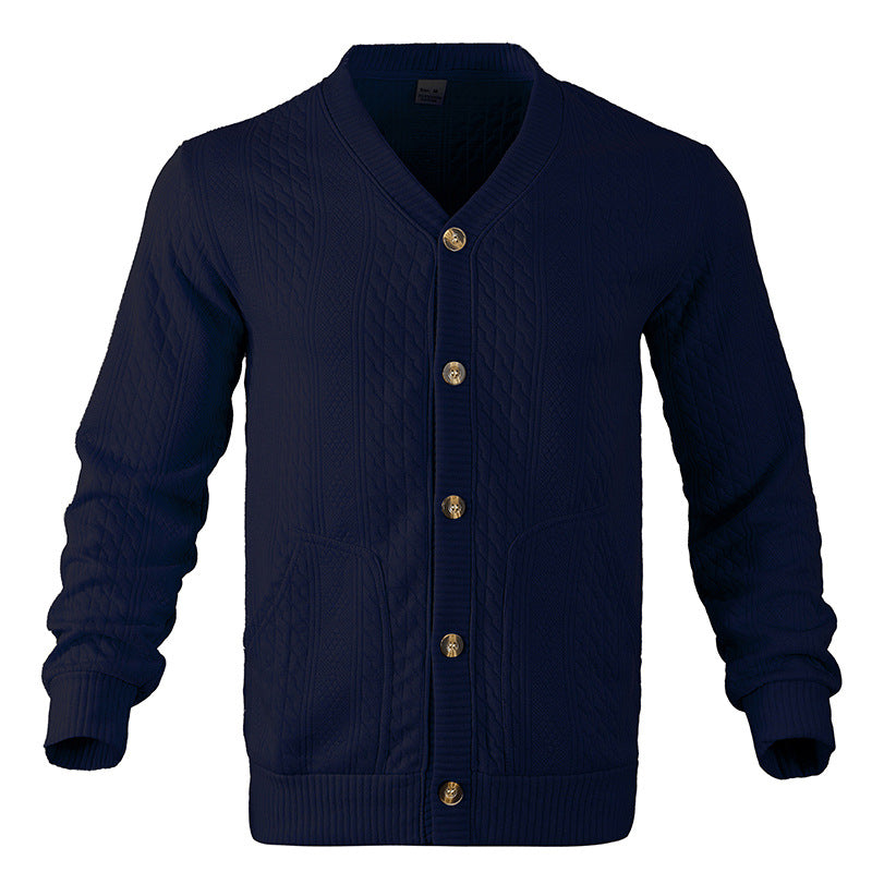 Herren Strickjacke mit hochwertigem Strukturmuster und modernen Knöpfen ModeGeist