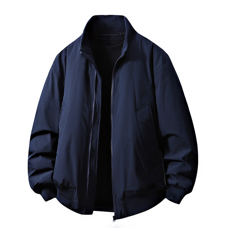 Herren Übergangsjacke mit hohem Kragen und praktischen Eingrifftaschen ModeGeist