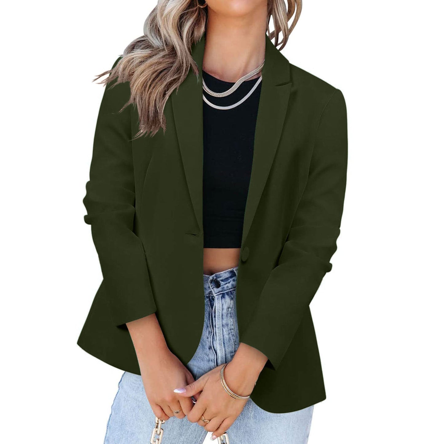 Damen Eleganter Blazer mit modernem Schnitt und praktischen Taschen ModeGeist