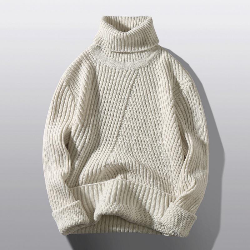 Damen Grobstrick-Rollkragenpullover mit aufwendigem Rippmuster ModeGeist
