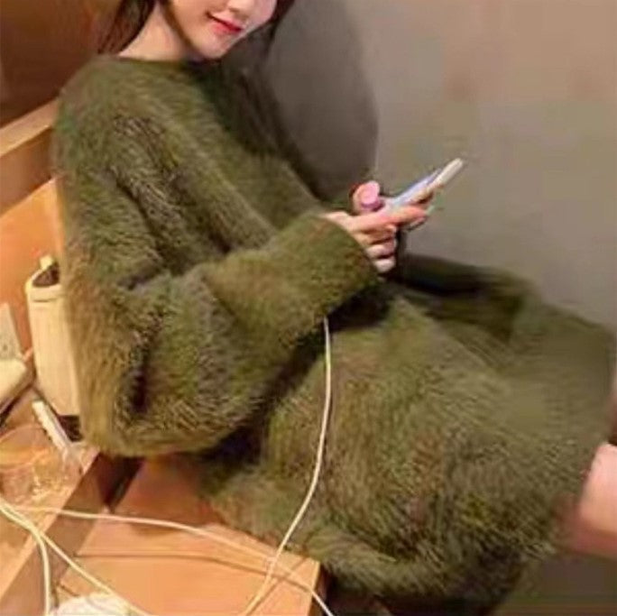 Damen weicher Strickpullover im lässigen Oversized-Stil ModeGeist