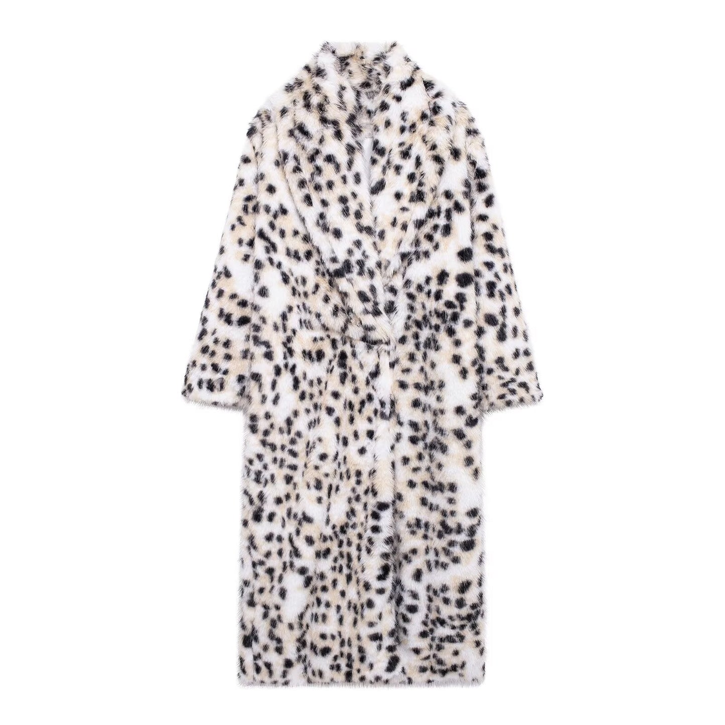 Damen Modische und warme Fleecejacke mit Leopardenmuster ModeGeist