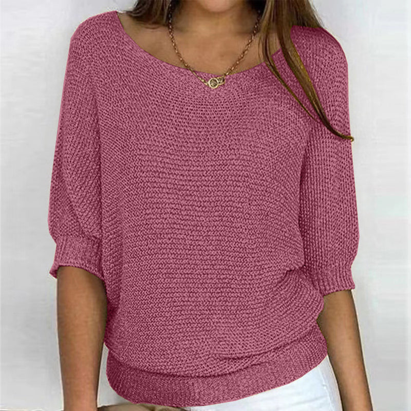 ModeGeist | Lässiger Strickpullover mit Weitem Ausschnitt Weich und Bequem Perfekt für Den Alltag