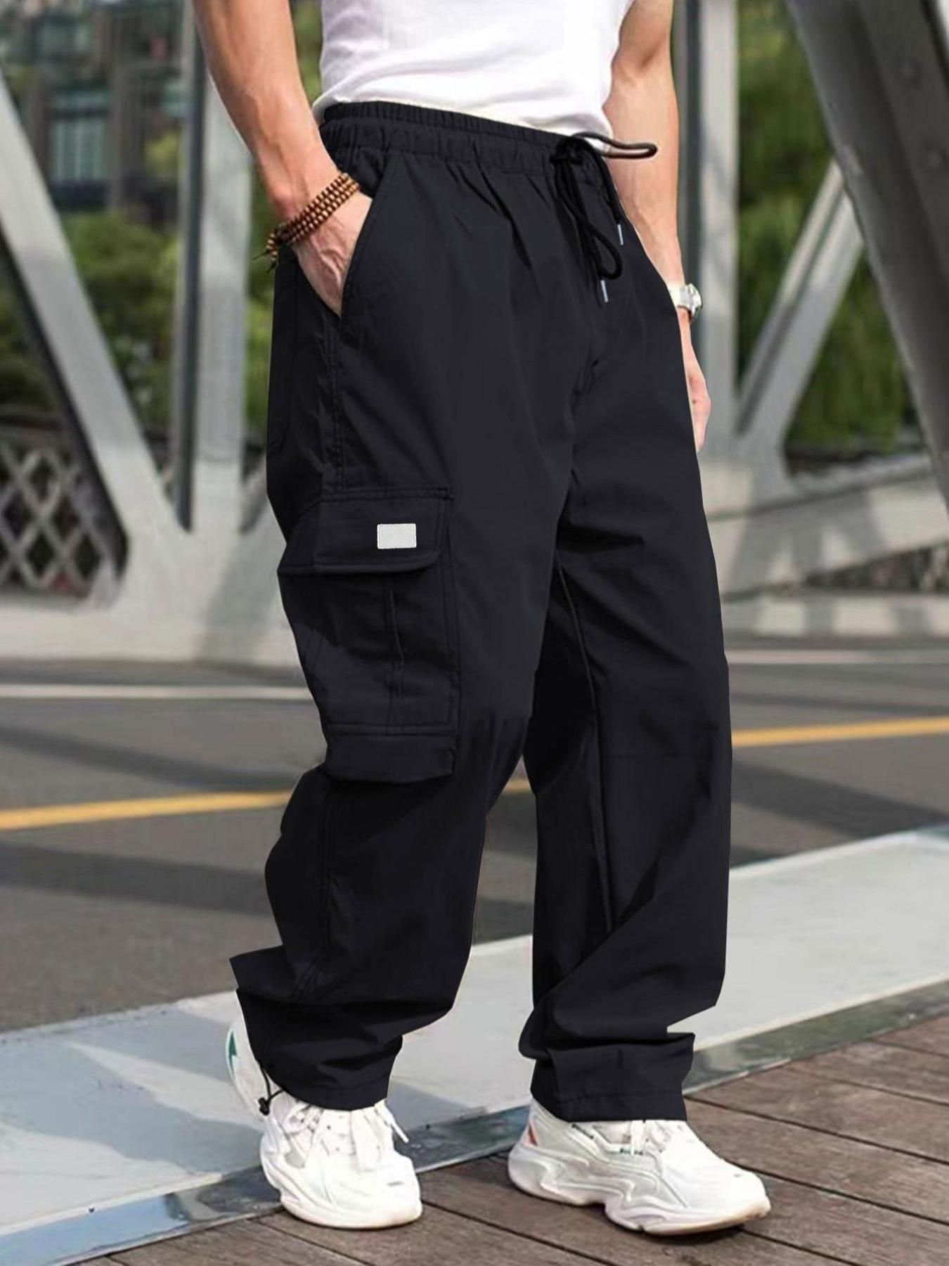 Herren lässige Cargo-Hose mit elastischem Bund und multifunktionalen Taschen ModeGeist