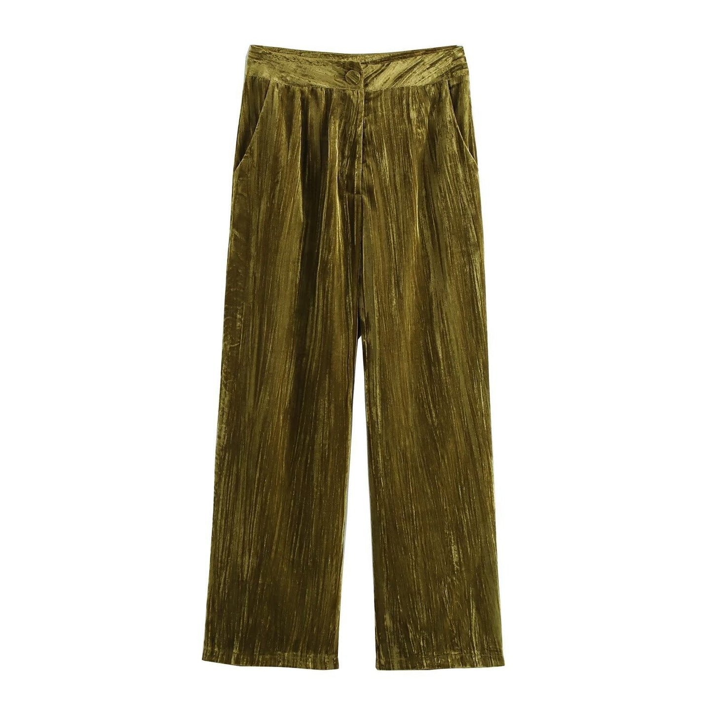 Modegeist Women's Wide Velvet Trousers