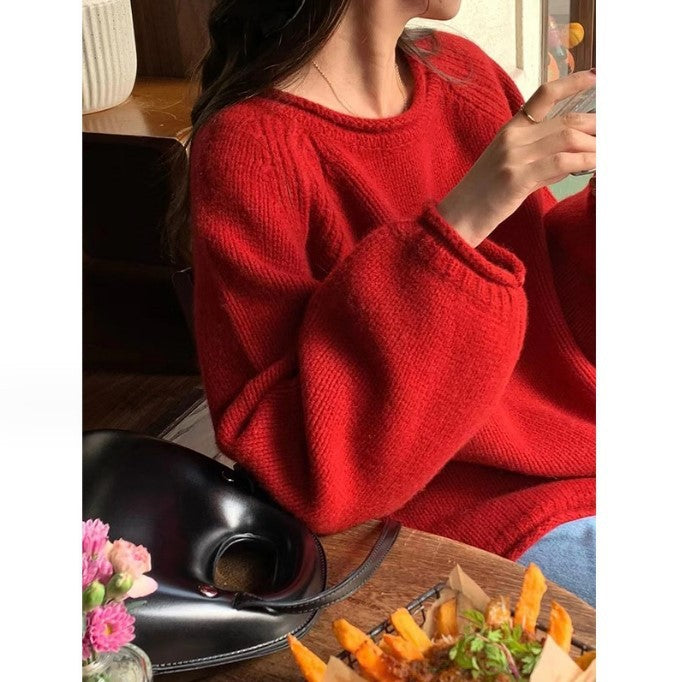 Damen Strickpullover mit lässiger Silhouette undmodernen Details ModeGeist