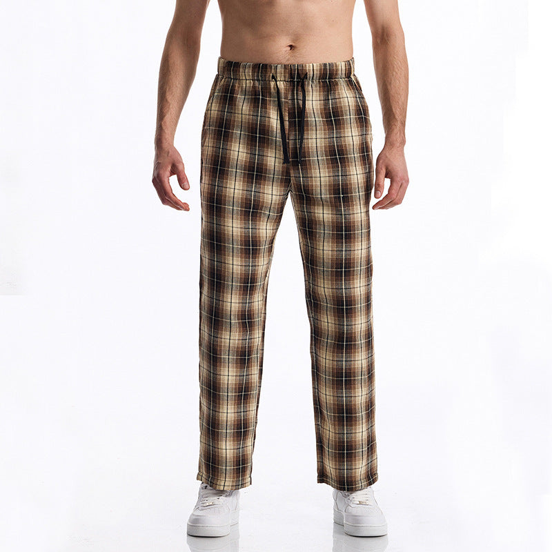 Herren bequeme Freizeithose mit Karomuster ModeGeist