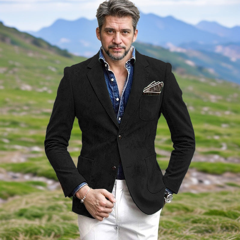Herren Samt-Blazer mit eleganter Schnittführung ModeGeist