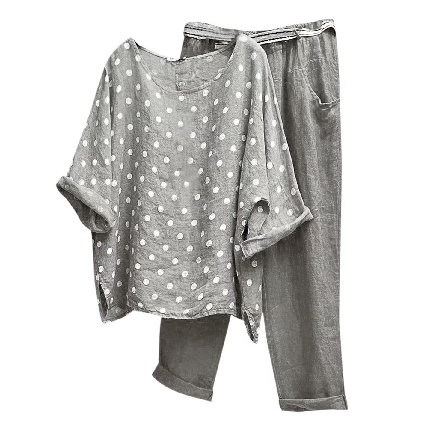 Modischer Damen Sommer-Anzug mit Polka Dots
