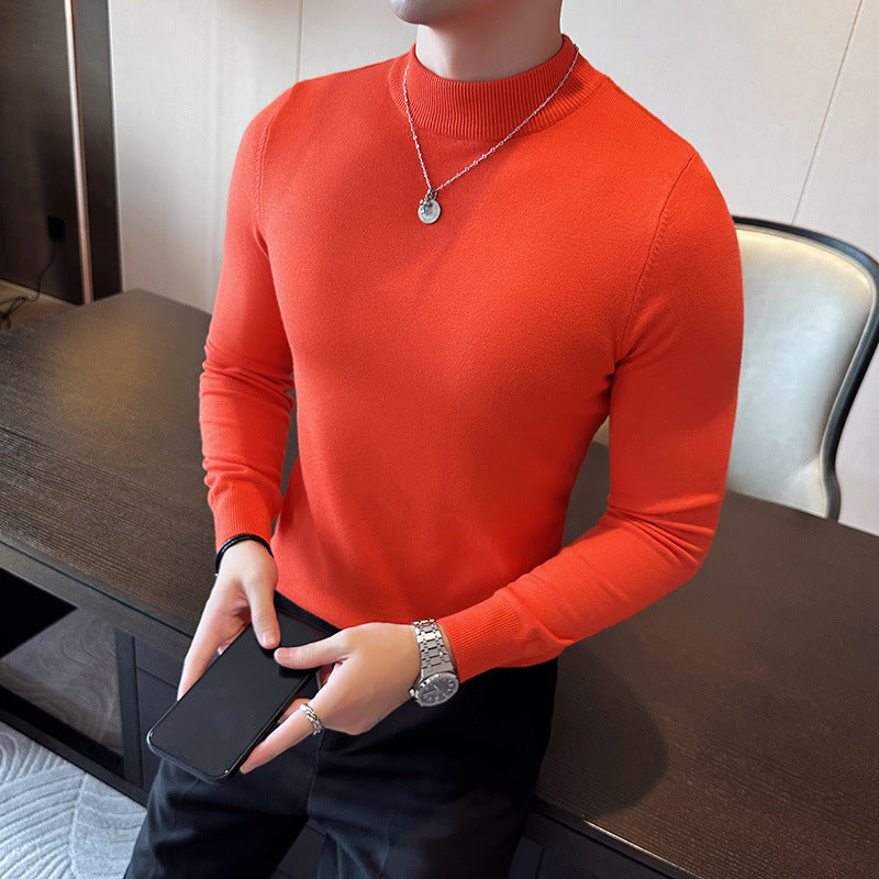 Herren modischer Pullover mit hohem Kragen und eleganter Passform ModeGeist