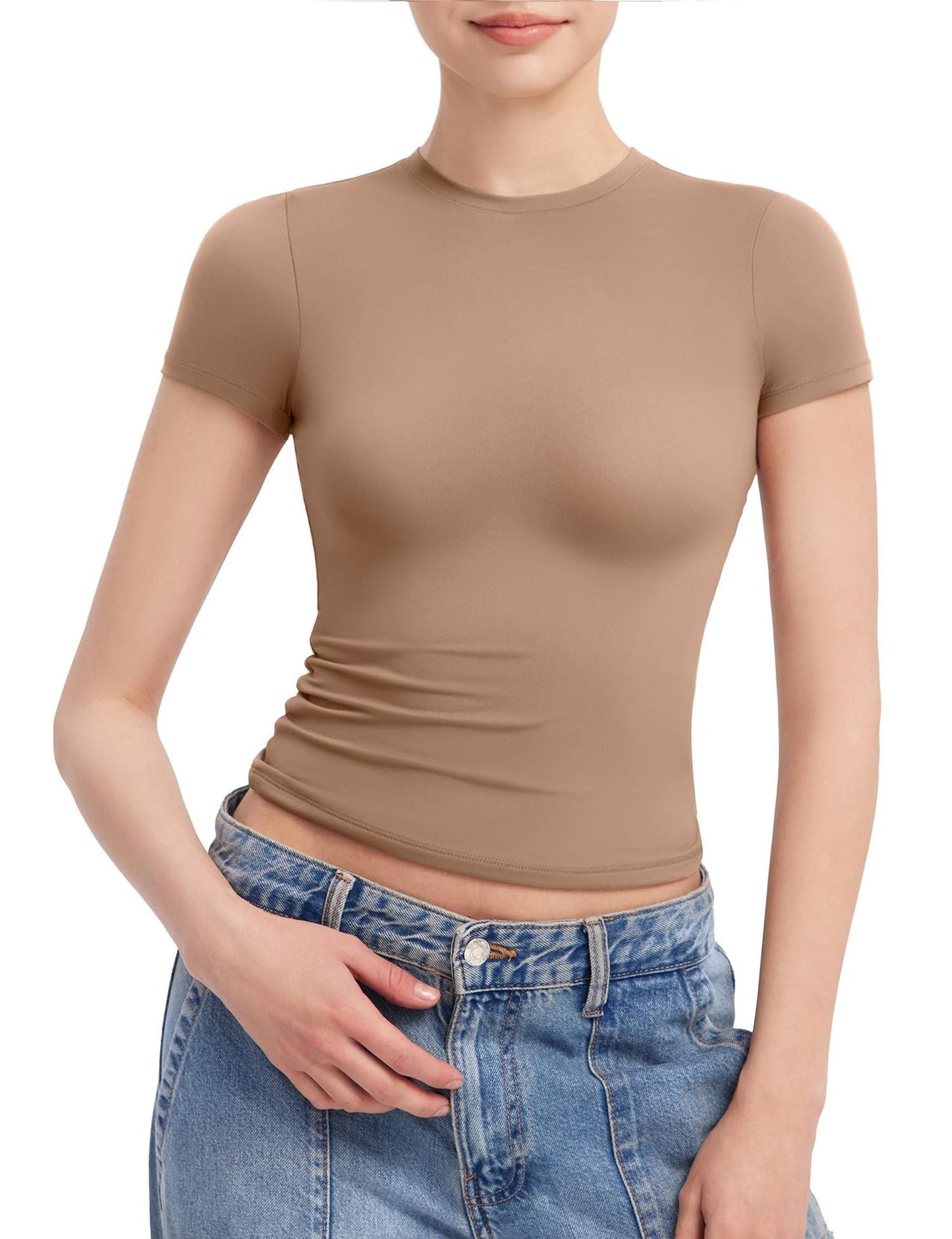 Damen Figurbetontes T-Shirt ModeGeist