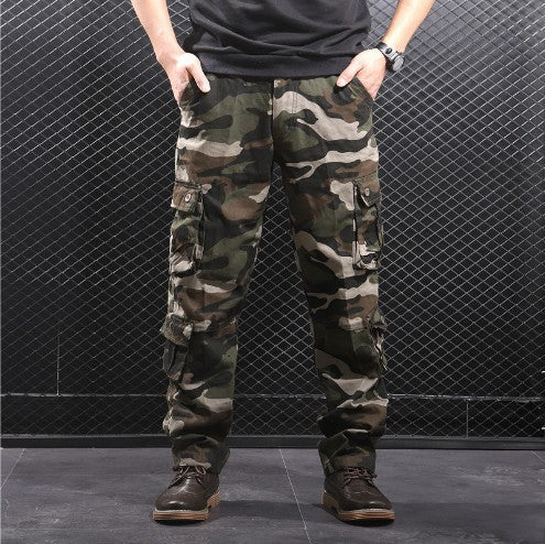 Herren Cargo-Hose mit multifunktionalen Taschen und modischem Camouflage-Design ModeGeist