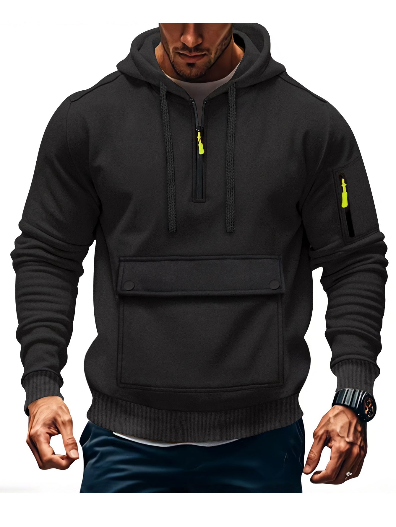 Herren lässige Kapuzenpullover mit praktischen Taschen ModeGeist