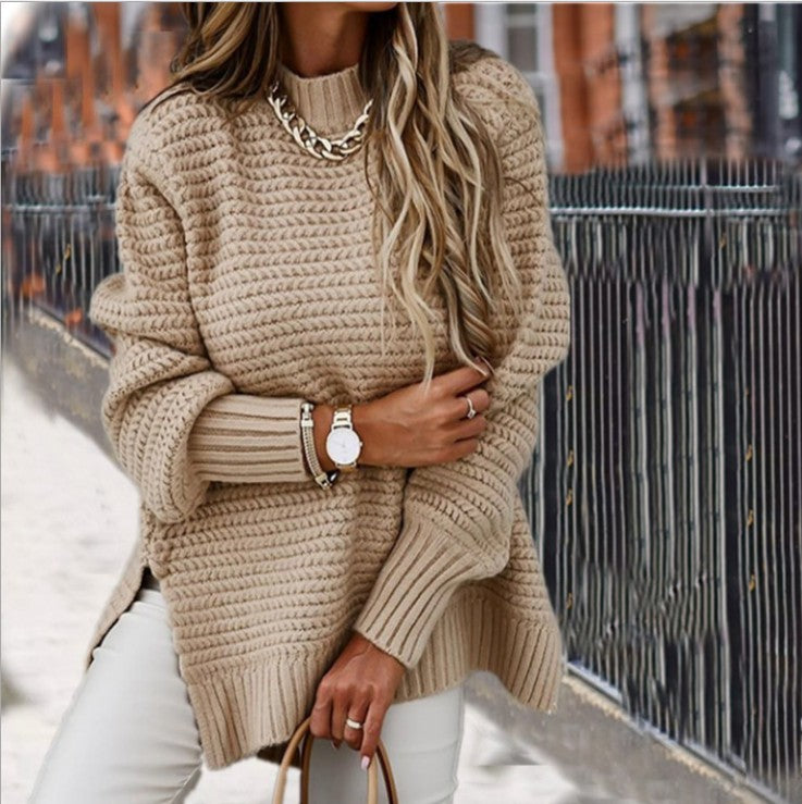 Damen Oversized Pullover mit strukturiertem Strick ModeGeist