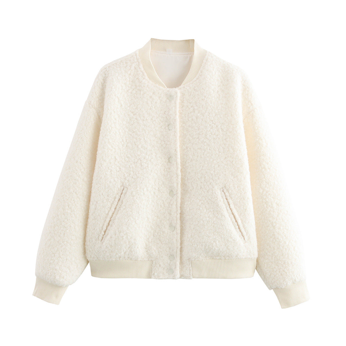Damen kuschelige Fleece-Jacke im lässigen Stil mit praktischen Taschen ModeGeist