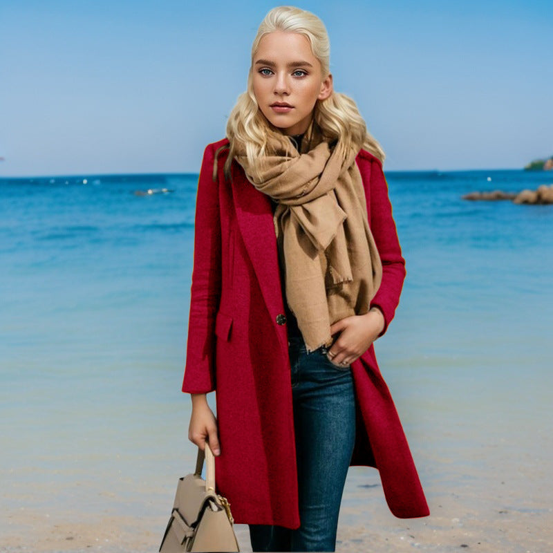 Damen Eleganter Trenchcoat mit Doppelknopfleiste und hochwertigem Material ModeGeist