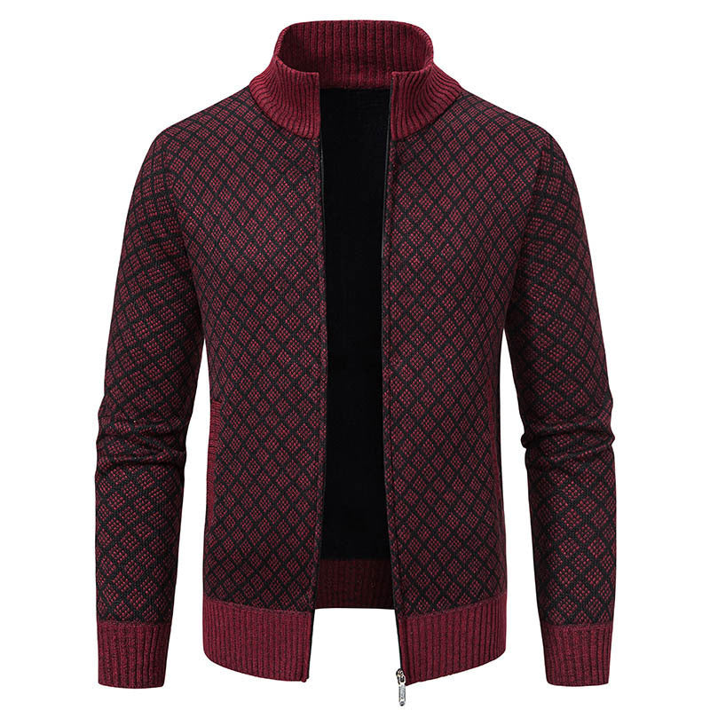 Damen elegante Strickjacke mit Stehkragen ModeGeist