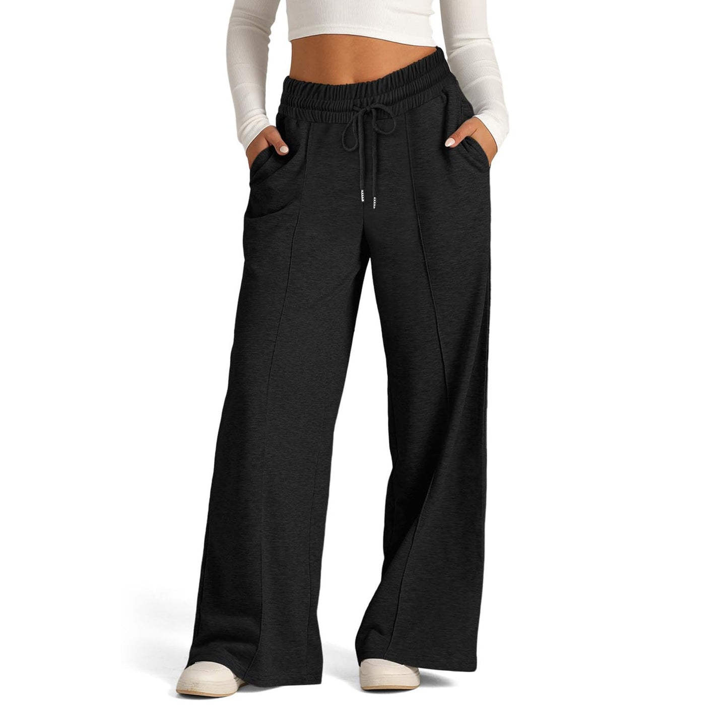 Modegeistische Damenhose: Weite Schlupfhose mit Taschen und hohem Tragekomfort