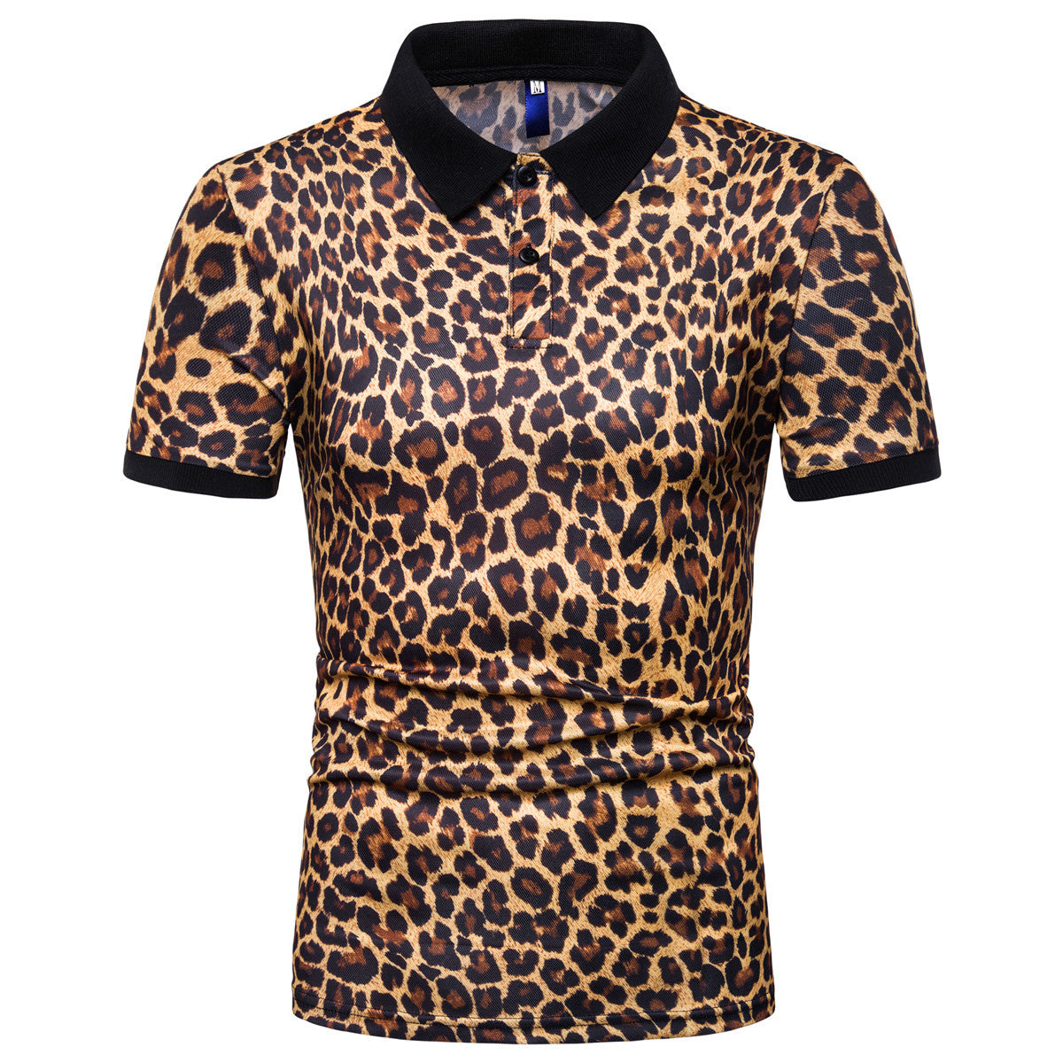 Herren Polo-Shirt mit aufregendem Leopardenmuster und modernem Schnitt ModeGeist