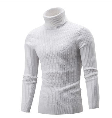Herren stilvoller Rollkragenpullover mit Zopfmuster ModeGeist