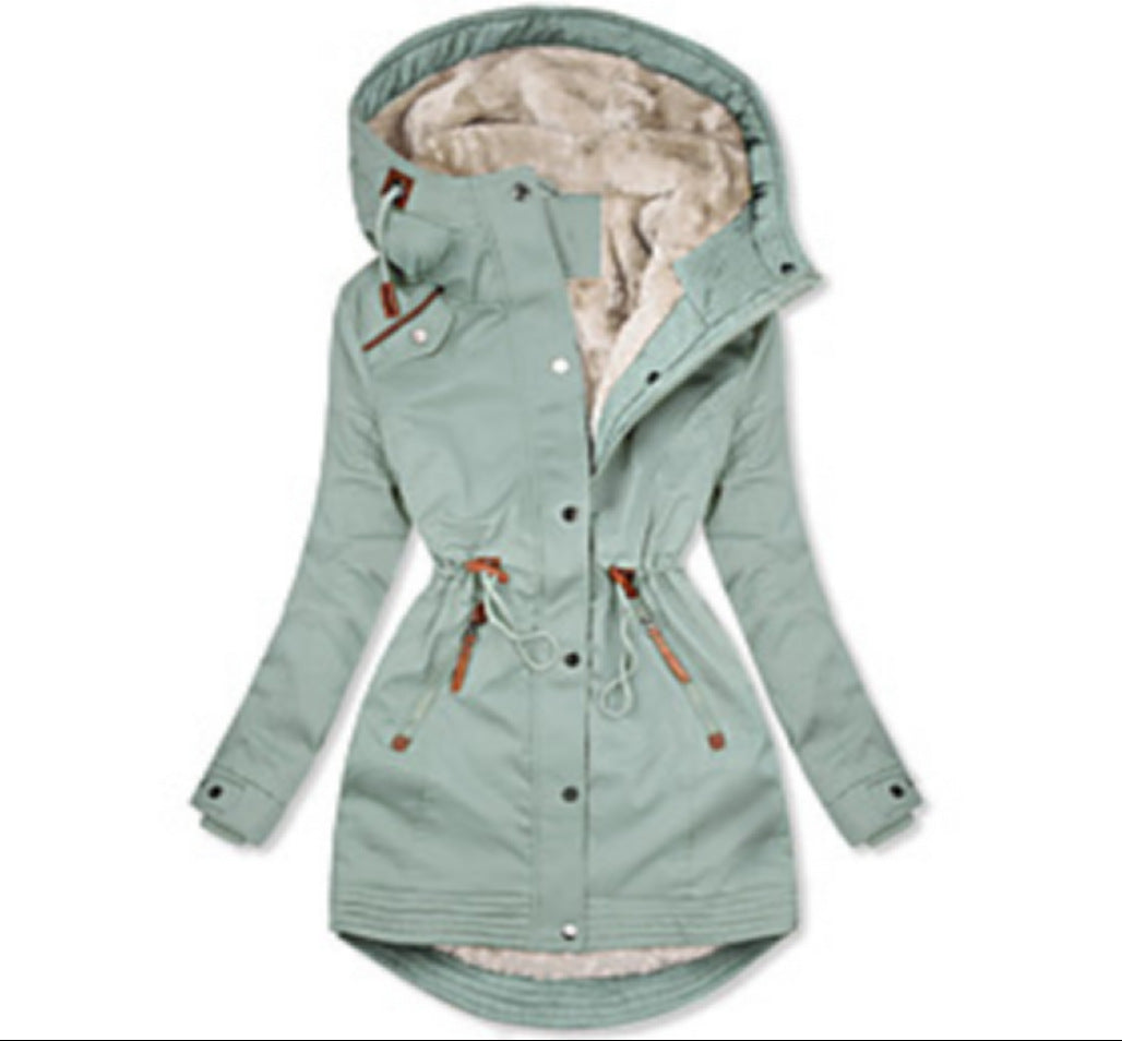 Damen Wintersaison Parka mit warmer Fleece-Fütterung ModeGeist
