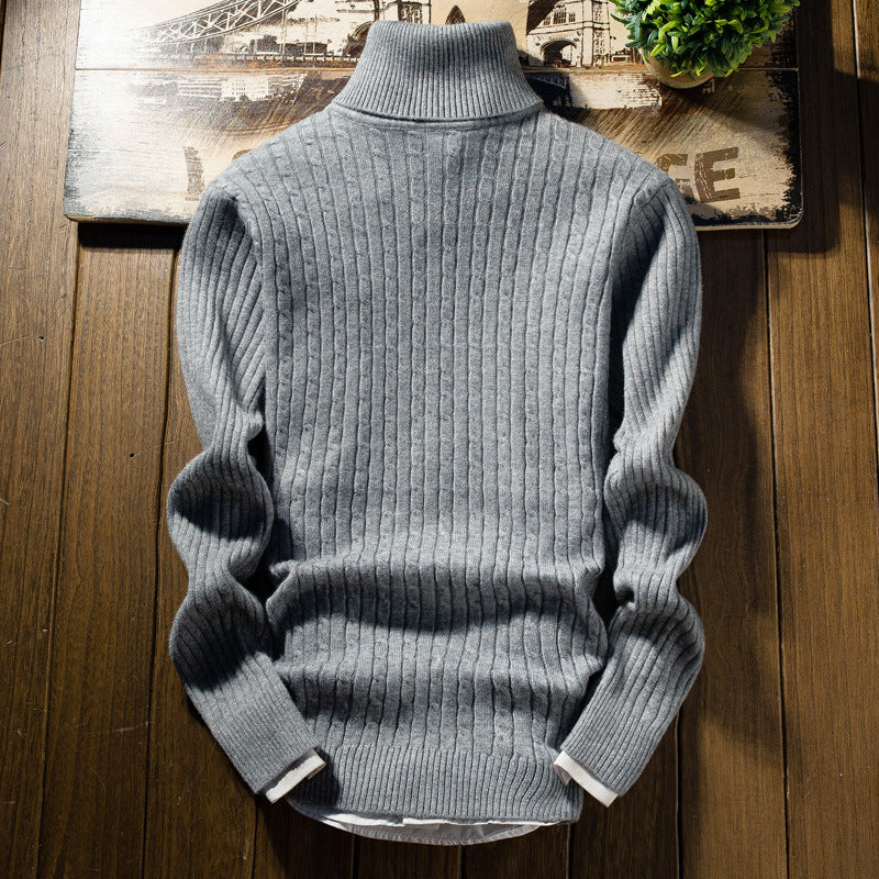Herren Rollkragenpullover mit Zopfmuster ModeGeist