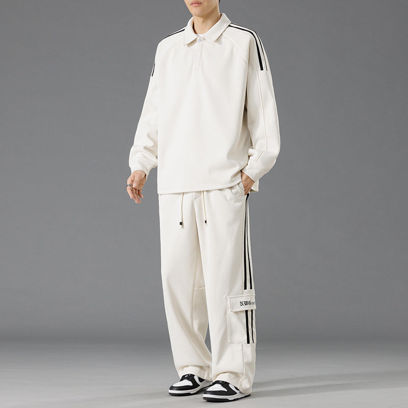 Herren Sportliches Freizeit-Set mit hohem Kragen und praktischen Taschen ModeGeist