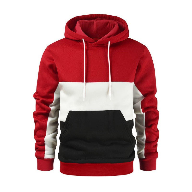 Herren sportlicher Kapuzenpullover mit kontrastierenden Farbblock-Design ModeGeist